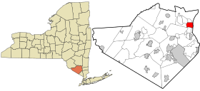 Orange County New York incorporated and unincorporated areas Newburgh (city) highlighted.svg