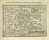 Затор на старой карте Освенцимского княжества и Заторского княжества – Абрахам Ортелий (1603)