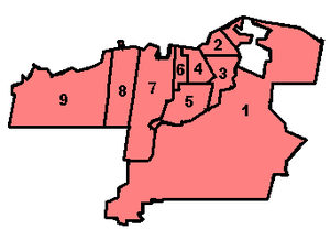 Map of Ottawa's Wards used in this election. Ottawawards1952.PNG
