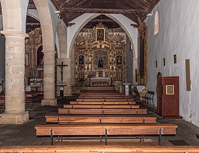 Interiör i kyrkan Nuestra Señora de Regla i Pájara