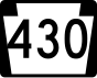 Pennsylvania Route 430 işaretçisi