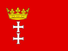 Flag of Gdańsk, Pomeranian Voivodeship, Poland