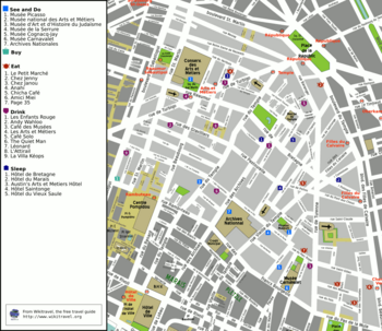 Mappa del III arrondissement