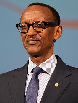 Fotografi av Paul Kagame, han har vært Rwandas president siden 2000.