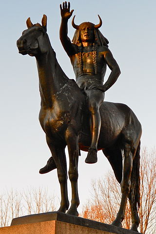 <i>The Medicine Man</i> (Dallin) Sculpture by Cyrus Edwin Dallin installed in Philadelphia, Pennsylvania, U.S.