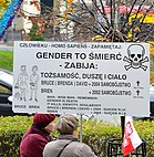 "Gender is death" picket in Warsaw, 2014