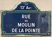 Plaque Rue Moulin Pointe - Paris XIII (FR75) - 2021-07-21 - 1.jpg