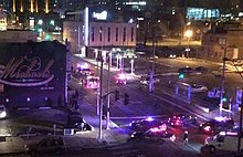 Police respond to a shooting in the Crossroads area during the early hours of New Years Day 2016.