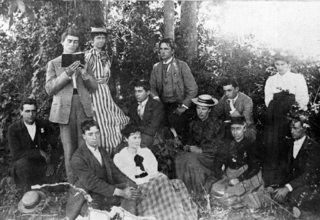 The Pomona class of 1894 gathered outdoors