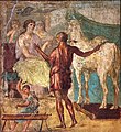 Daedalo e Pasifae. Affresco romano nella Casa dei Vettii (Pompei, I secolo).