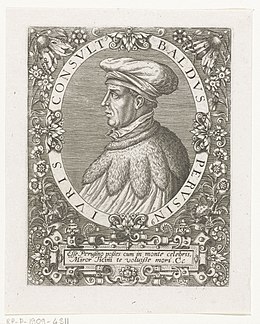 Portret van Baldus de Ubaldis Baldus Perusinus (titel op object), RP-P-1909-4311.jpg
