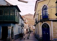 Een straat in Potosí