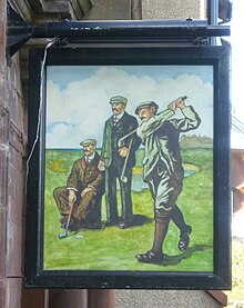 Pub sign on the Golf Tavern on Bruntsfield Links, 2011 Pub sign of the Golf Tavern, Edinburgh.jpg