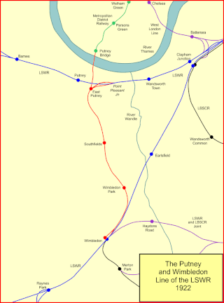 <span class="mw-page-title-main">Putney to Wimbledon line</span> Railway line between Putney and Wimbledon