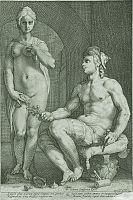 Pygmalion and Galatea 1593. engraving.