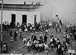 Incendio di Giuda in Messico.