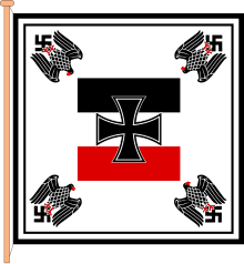 Flag for the minister of War and Commander-in-Chief of the Wehrmacht (23 June 1935 - 5 October 1935) RKM 1935.svg