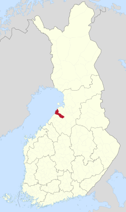 Location of Raahe in Finland