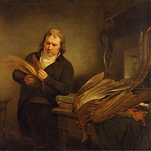 Mr. Thomson, Animal and Bird Preserver to the Leverian and British Museum in 1802 Ramsay Richard Reinagle - An Ornithologist (1802) - Google Art Project.jpg