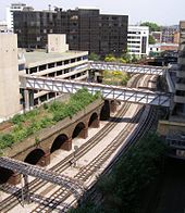 Abandoned viaduct looking east on approach to Hammersmith (Grove Road) Ravenscourt Park tube station approach to Hammersmith.jpg