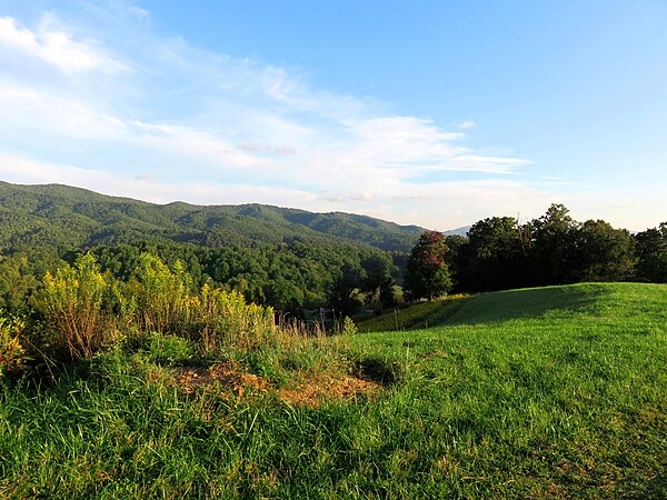 Mountainous terrain near Laurel Bloomery