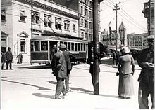 Regina streetcar in 1911, on 11th Avenue near Scarth Street. Regina streetcars in 1911, on 11th Avenue near Scarth Street.jpg