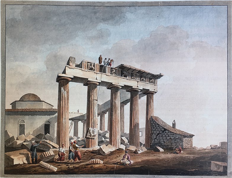 File:Removal of marbles from the Parthenon in 1801.jpg