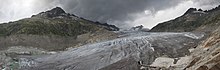 Blick auf den Rhonegletscher im Jahr 2007