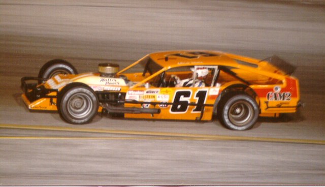 Richie Evans competes at New Smyrna Speedway circa 1985