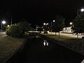 The River Medina seen at Coppins Bridge, Newport, Isle of Wight at night.