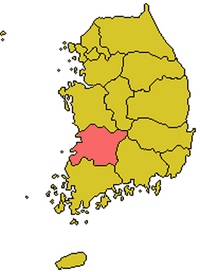 Map of Jeonju Diocese