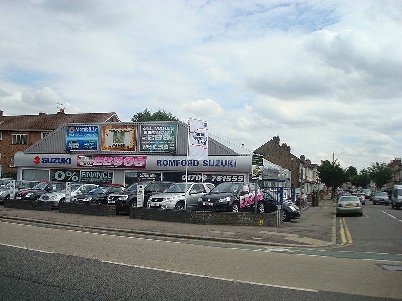 File:Romford Suzuki car dealership - geograph.org.uk - 1992483.jpg