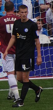 Bennett playing for Peterborough United in 2011 Ryan Bennett.jpg