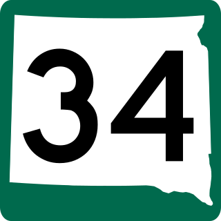 <span class="mw-page-title-main">South Dakota Highway 34</span> State highway in South Dakota, United States