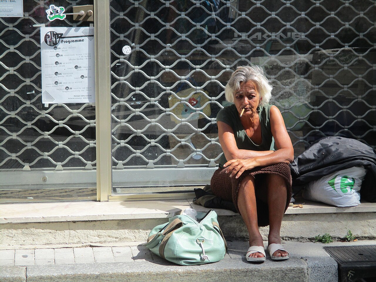 sad homeless