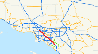 Santa Ana Freeway Highway in California