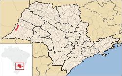 Localização de Caiuá em São Paulo