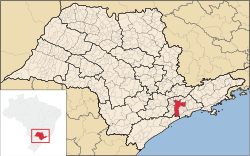 Location of municipality of São Paulo within the State of São Paulo