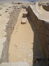 Unas Solar ship at Saqqara near the Pyramid of Unas Saqqarah Ounas 07.jpg