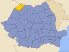 Letak County Satu Mare di Rumania
