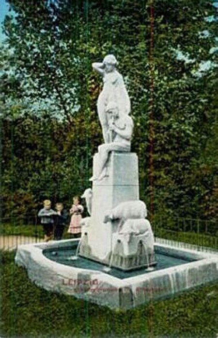 Schäferbrunnen Leipzig 1912