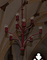 English: A chandelier in the chapel of the castle of Blutenburg (flashed). Deutsch: Lüster in der Schlosskapelle Blutenburg (geblitzt).