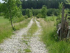 Schotterweg,früher Bahndamm der Strecke Ottobeuren Ungerhausen - panoramio.jpg