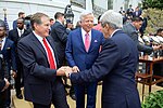 Thumbnail for File:Secretary Kerry Greets Patriots Coach Belichick, Owner Kraft Following White House Celebration of Super Bowl Win (17061137710).jpg