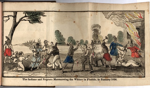 Illustration from an 1836 book on the murder of a woman by Seminoles