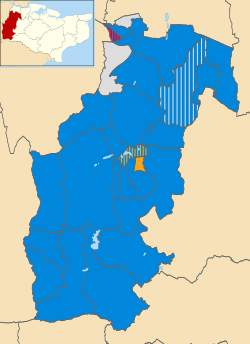 Map showing the results of the 2019 Sevenoaks Council election Sevenoaks UK local election 2019.svg