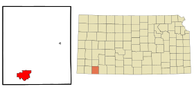 Seward County Kansas Incorporated and Unincorporated areas Liberal Highlighted.svg