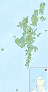 Fair Isle island at the south of Shetland, at the north of Scotland
