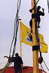 hoogwerken met 't tuig van de Bezaan