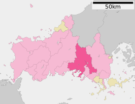 Situering van Shunan in de prefectuur Yamaguchi